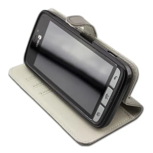 caseroxx Bookstyle Doro 8030/8031 custodia pelle grigia