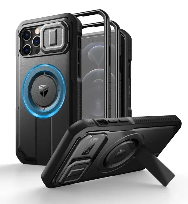 Dexnor iPhone 12 Pro custodia nera MagSafe stand