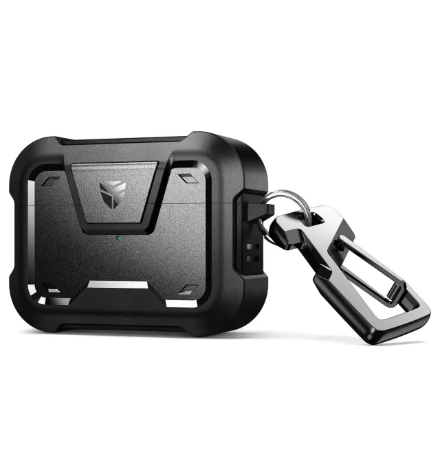 Dexnor custodia AirPods Pro 2019 nera con moschettone