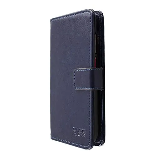 caseroxx Bookstyle custodia PEAQ PSP 400 azzurra portacarte