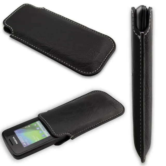 caseroxx Business-Line 112/113 custodia tasca nera ecopelle