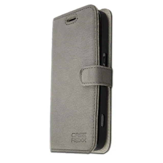 caseroxx Bookstyle Doro 8030/8031 custodia pelle grigia