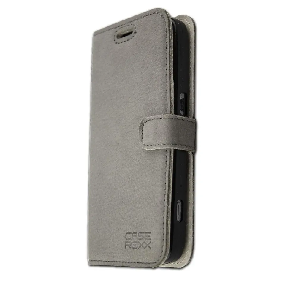 caseroxx Bookstyle Doro 8030/8031 custodia pelle grigia