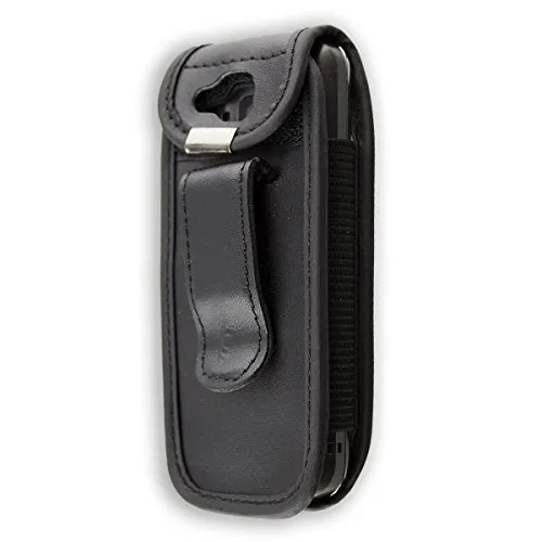caseroxx Borsello Pelle Nokia C5-00 Nero con Clip Cintura