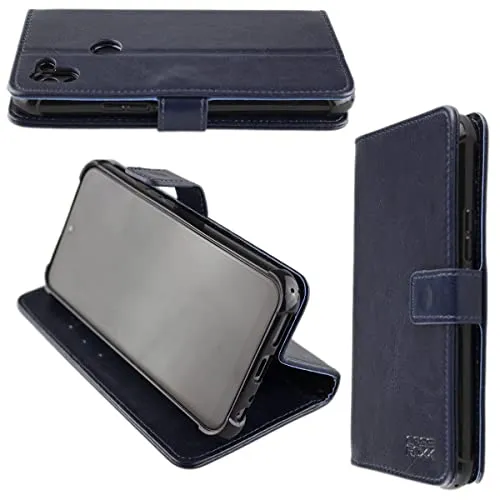 caseroxx Bookstyle rephone custodia libro azzurra