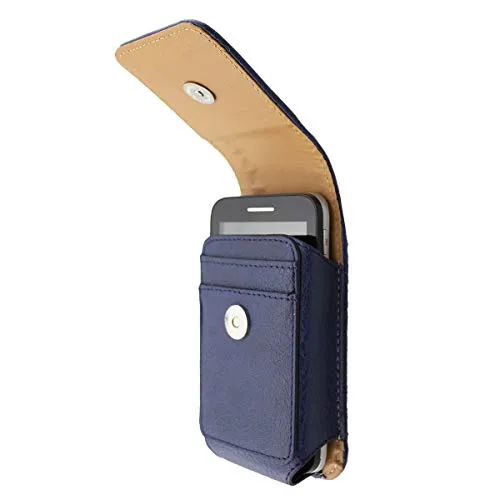 caseroxx Alcatel 2008G custodia cintura pelle azzurro