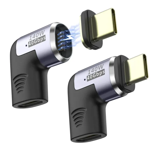 MoKo 140W adattatore USB-C magnetico 2 pezzi gomito