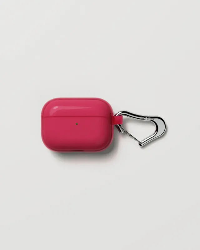 Nudient Form custodia AirPods trasparente con moschettone