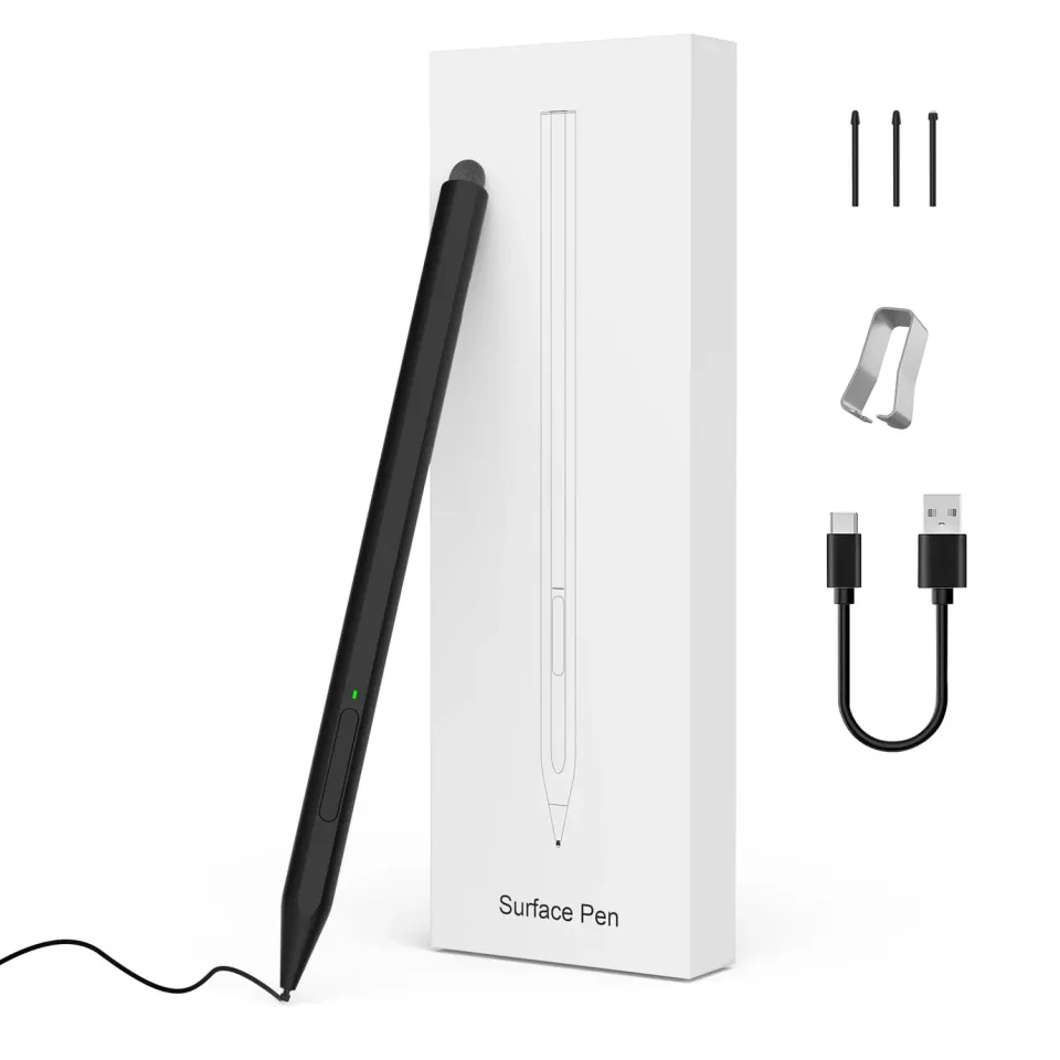 MoKo Penna stilo Surface Pro ricaricabile nera 4096 livelli
