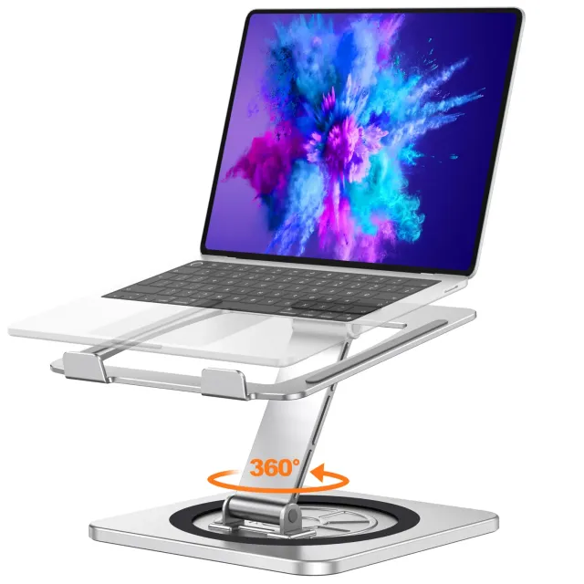 EOIWUY Supporto Laptop 10-16 Pollici Girevole Argento Alluminio