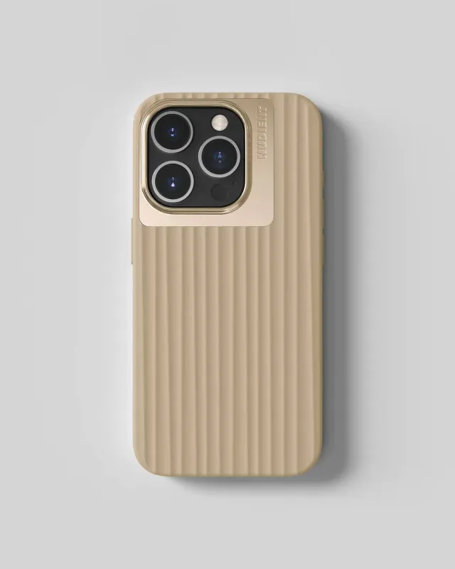 Nudient Bold Case iPhone 15 Pro cover Wool Beige MagSafe