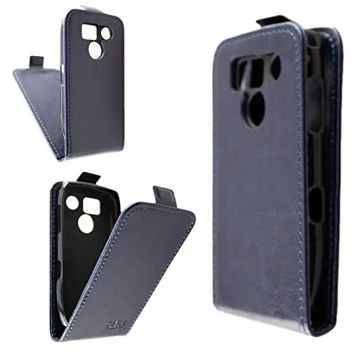 caseroxx Artfone C1 C1+ flip cover pelle azzurra magnete