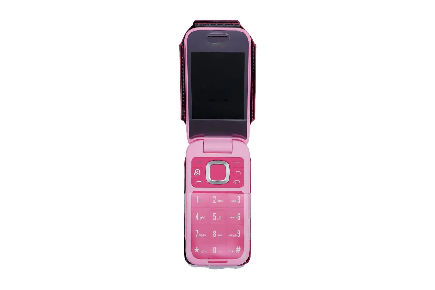 caseroxx per HMD 2660 Flip custodia rosa vera pelle finestra