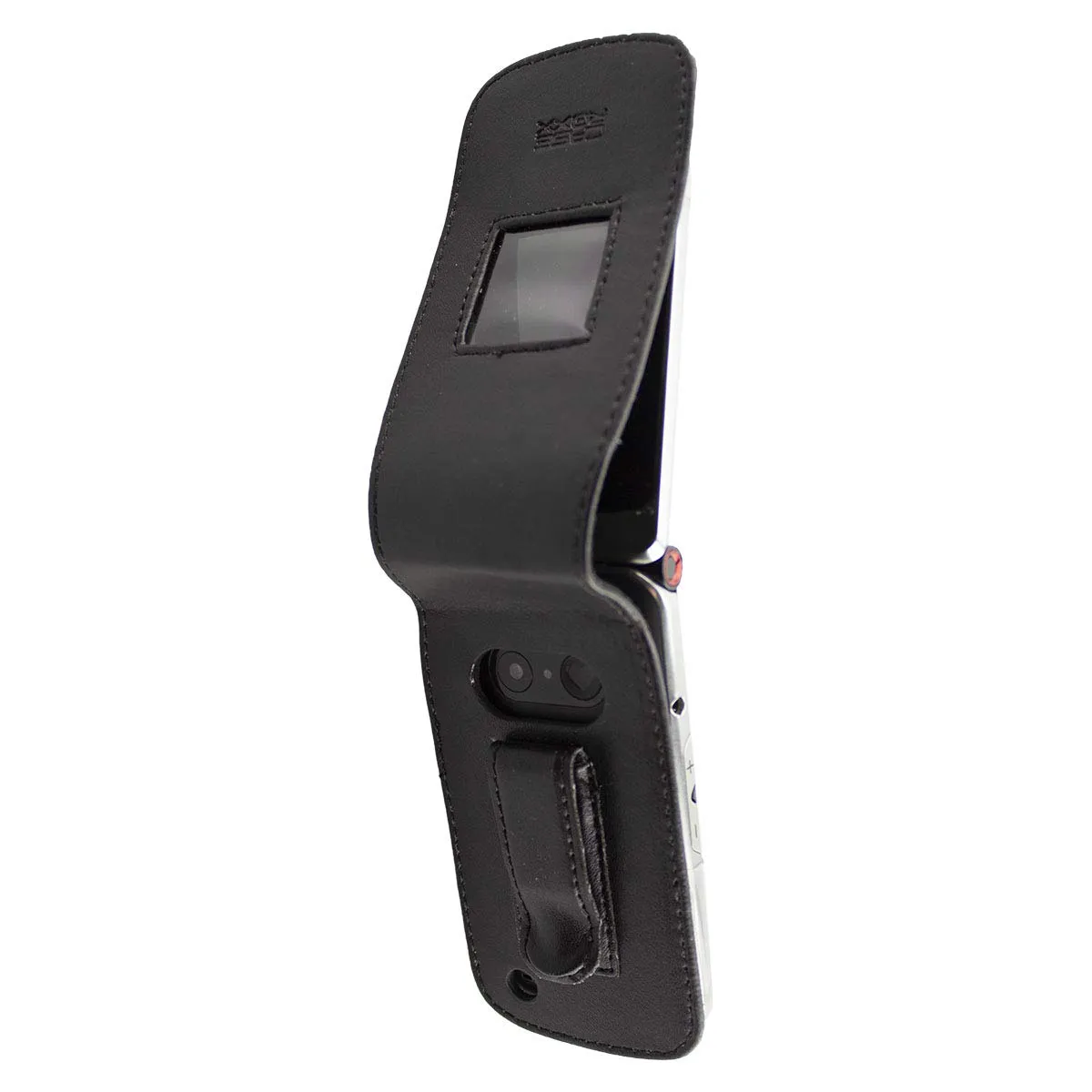 caseroxx Touchsmart V188 custodia cintura pelle nera finestra
