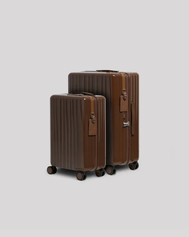 Nudient Bold Cabin + Check-in M V2 valigie marrone