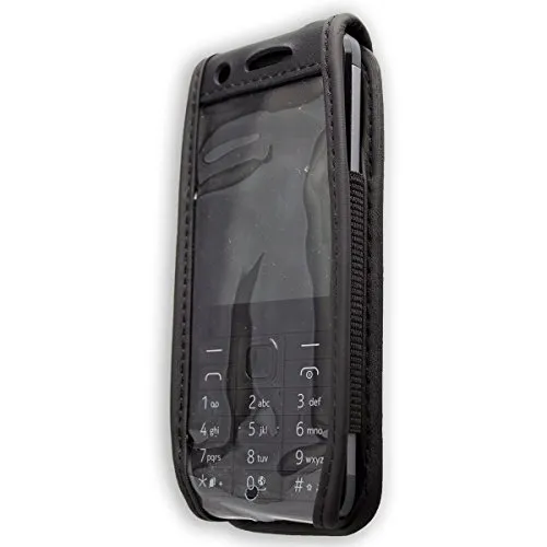 caseroxx Nokia 230 borsello cintura nero vera pelle
