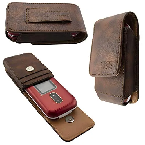 caseroxx per Doro 6060 6061 Leva E30 borsello pelle marrone
