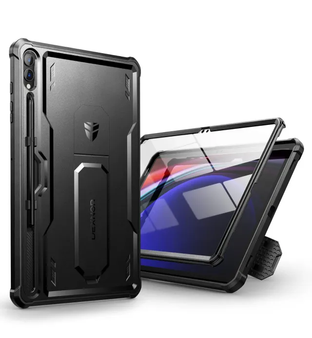Dexnor cover Galaxy Tab S9+ con pellicola nera rugged