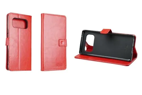 caseroxx per Volla Quintus cover bookstyle rossa finta pelle