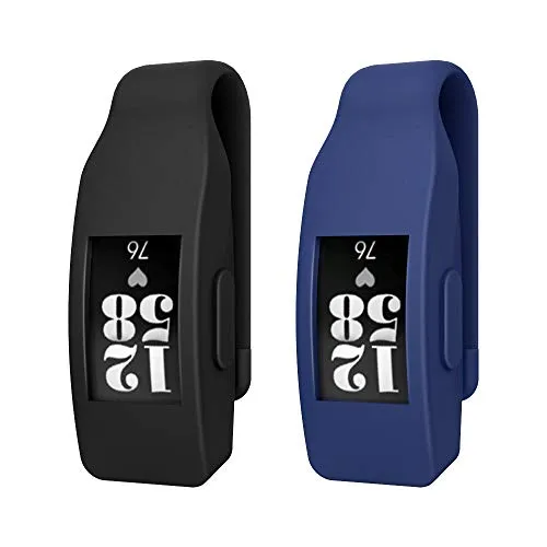 MoKo Fitbit Inspire HR Ace 2 clip silicone 2 pezzi nero blu