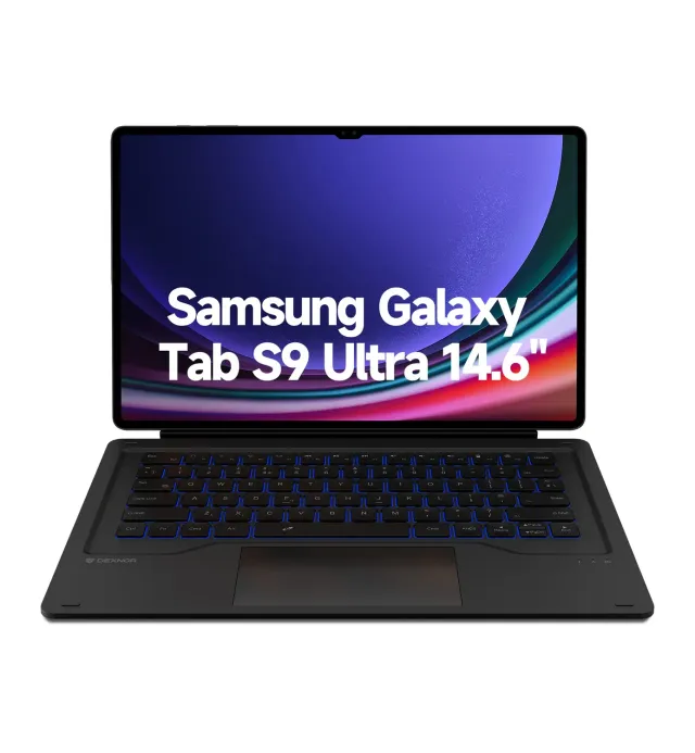 Dexnor Tab S9 Ultra 14.6 custodia tastiera nera retroilluminata