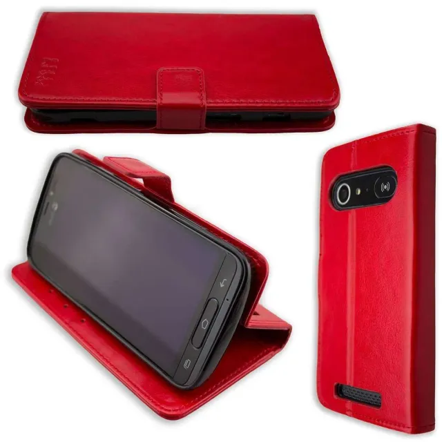 caseroxx Bookstyle custodia portafoglio Doro 8040 rossa antiurto