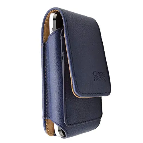 caseroxx Alcatel 2008G custodia cintura pelle azzurro