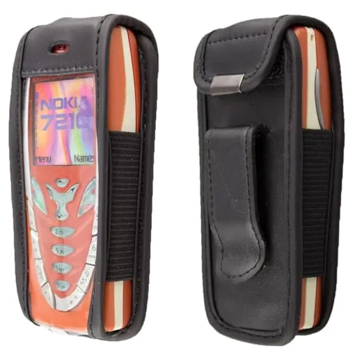 caseroxx Nokia 6610/7210 custodia cintura pelle nero finestra