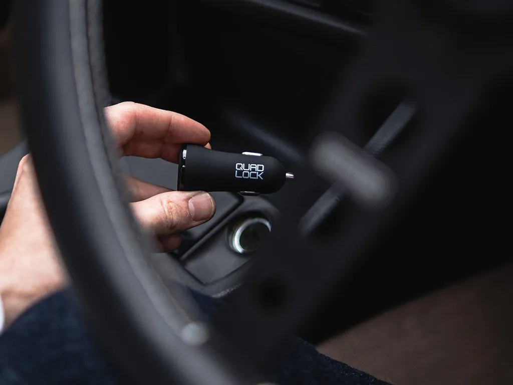 Quad Lock 360 caricabatterie auto USB doppio 12V