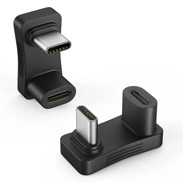 MoKo Adattatore USB-C 180° Forma U 2 Pezzi Grigio