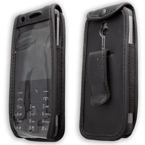 caseroxx Nokia 230 borsello cintura nero vera pelle