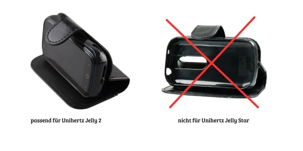 caseroxx bookstyle Unihertz Jelly 2 nero portafoglio