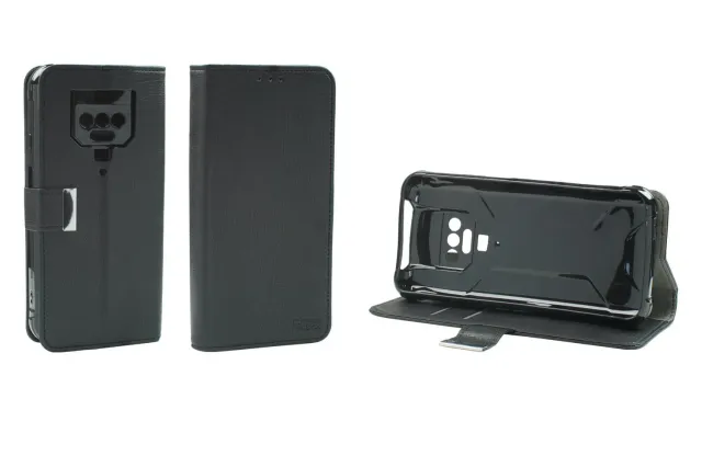 caseroxx Bookstyle Cubot KingKong Power custodia nera carte