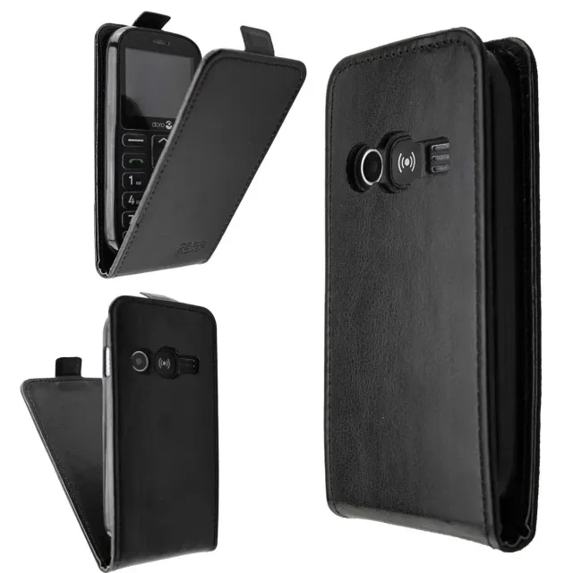 caseroxx Flip Cover Doro 1360/1361/1362 Nera