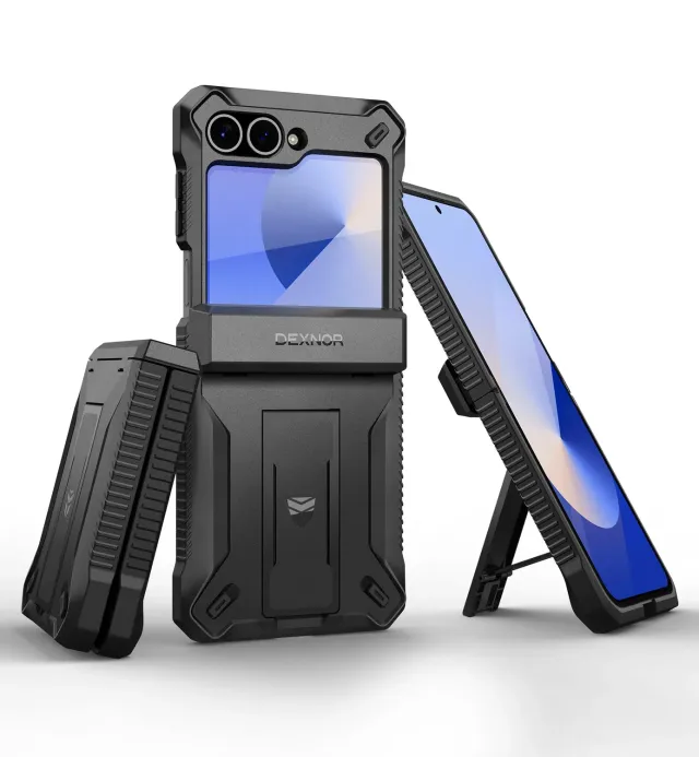 Dexnor Galaxy Z Flip 6 Cover nera con cerniera