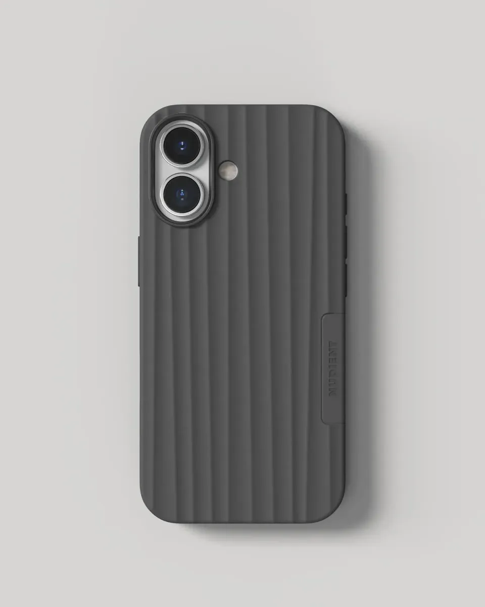 Nudient Bold Case cover iPhone 17 Basalt Grey MagSafe antishock