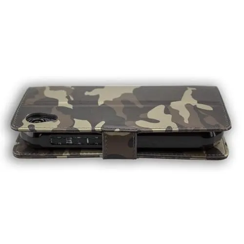 caseroxx Bookstyle Cat S41 custodia portafoglio mimetica