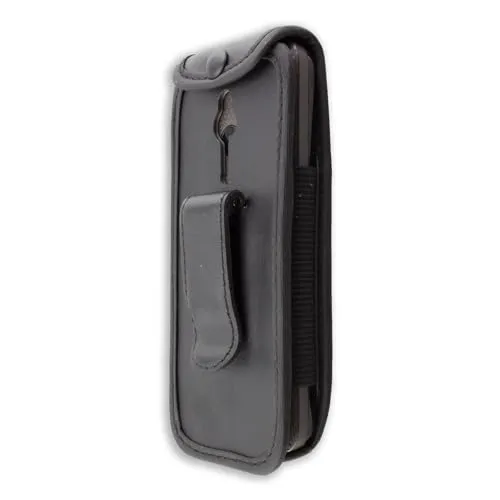 caseroxx Borsa Pelle Alcatel 20.38X custodia cintura nero vera pelle
