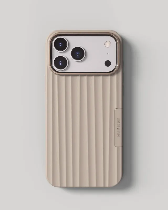 Nudient Bold Case custodia iPhone 18 Pro Max Linen Beige MagSafe