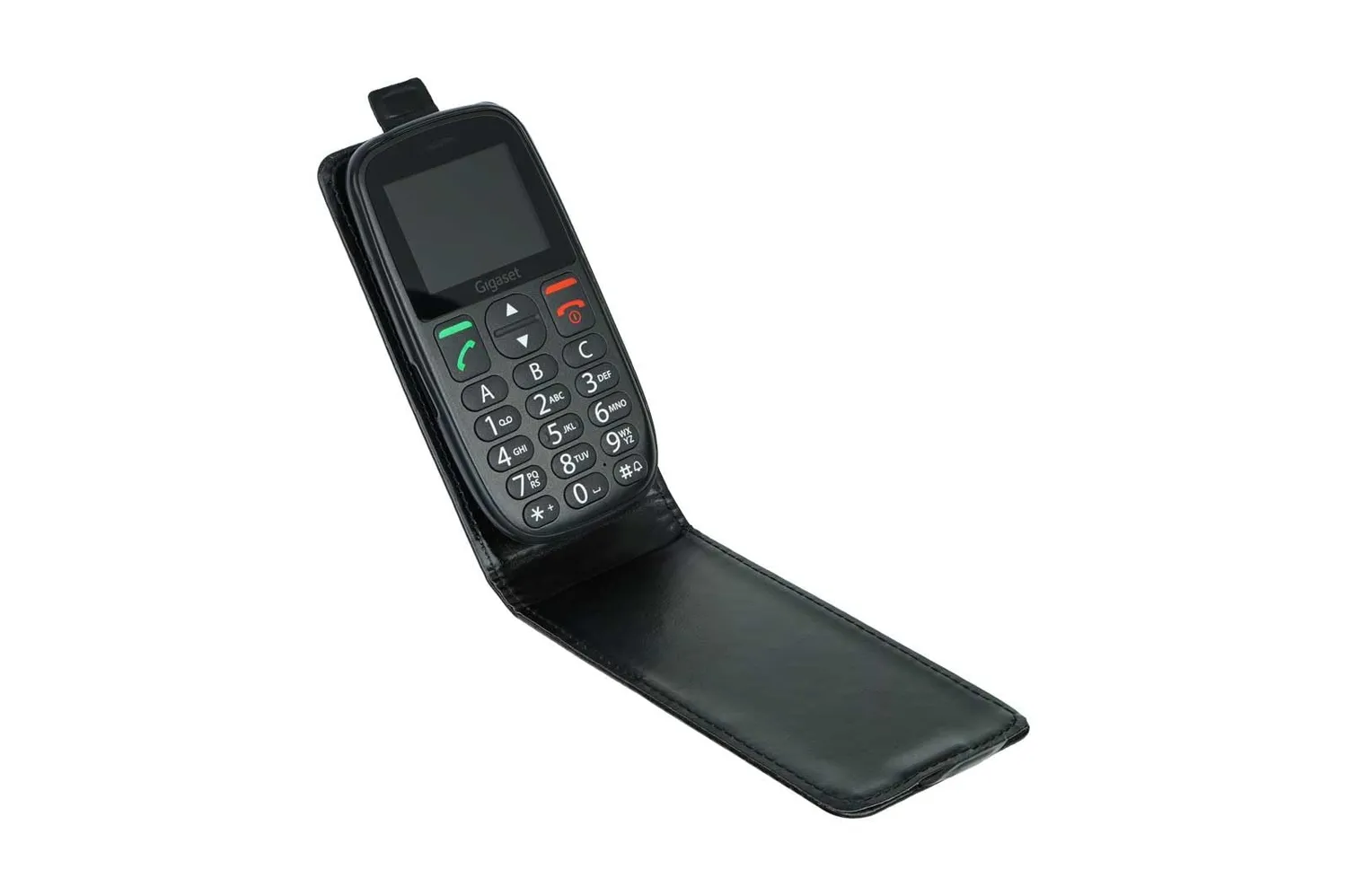 caseroxx Gigaset GL395 custodia flip cover nera magnetica