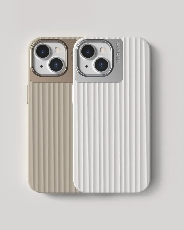 Nudient Bold Case iPhone 15 custodia set 2 pezzi beige