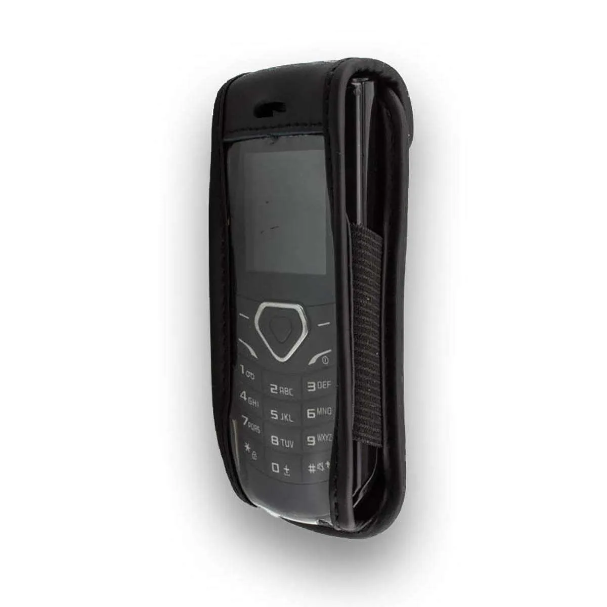 caseroxx Samsung GT-E1170 Borsello pelle nero con clip cintura