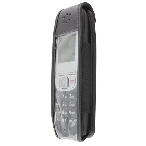 caseroxx Gigaset A415 custodia pelle nera con clip