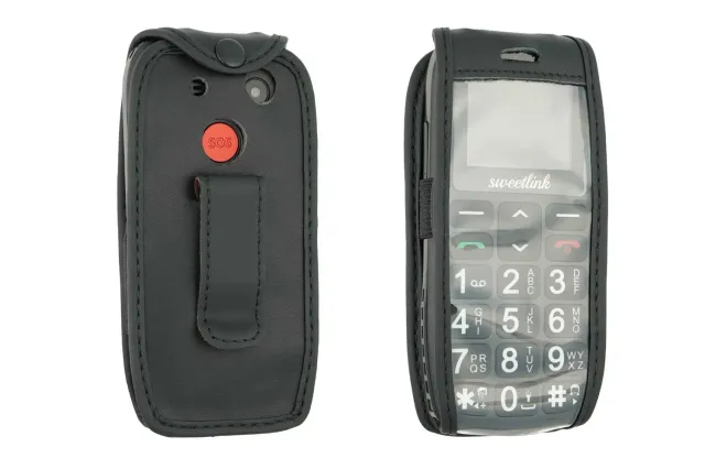 caseroxx SweetLink S1 Plus custodia pelle con clip