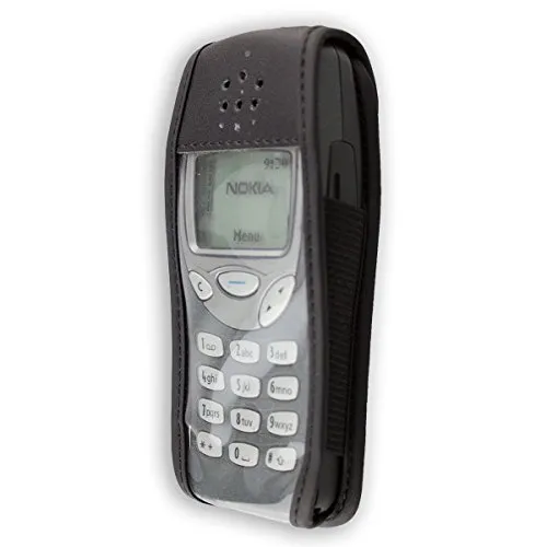 caseroxx Borsello Nokia 3210 vera pelle nero cintura