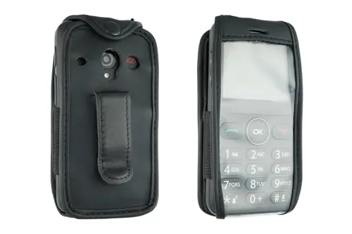 caseroxx per Alcatel 30.85 borsello pelle nero con clip
