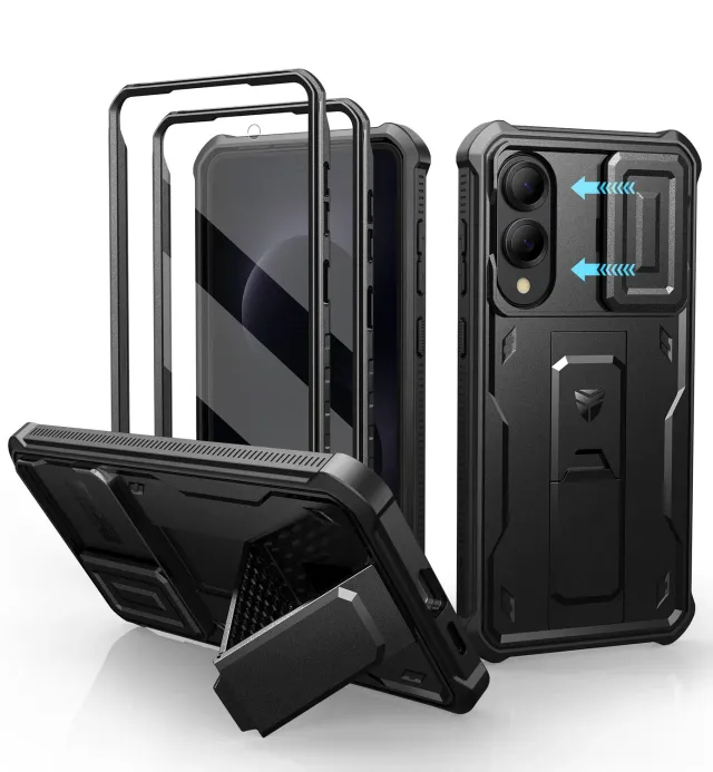 Dexnor Cover Galaxy S25 Edge Nera con Vetro