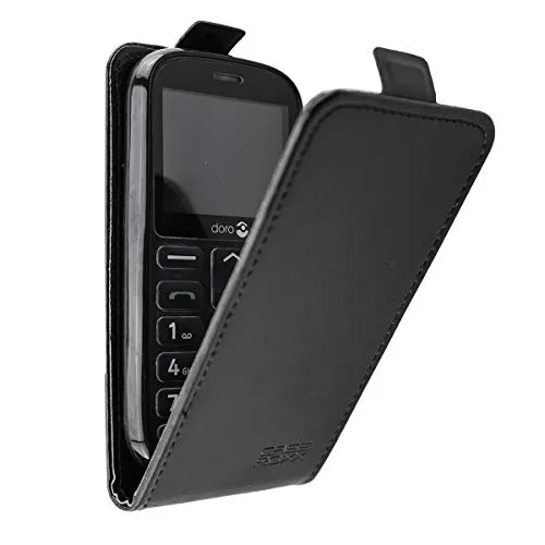 caseroxx Flip Cover Doro 1360/1361/1362 Nera