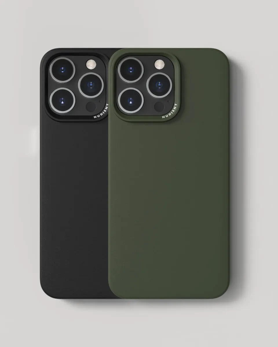 Nudient Thin Case iPhone 15 Pro Max cover 2 pz nero verde