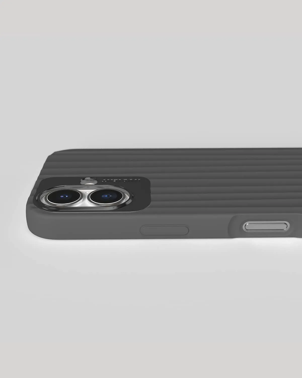Nudient Bold Case cover iPhone 16 grigia MagSafe antishock